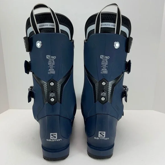 SALOMON S/PRO MV 100 Ski Boots Mens 26/8 Blue Gripwalk All Mountain Coreframe360